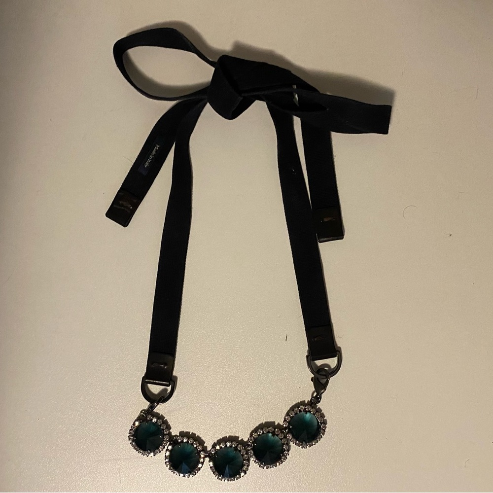 Beautiful navy ribbon necklace from MaxMara